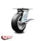 Service Caster 6 Inch Heavy Duty Rubber on Aluminum Caster with Roller Bearing and Brake SCC SCC-35S620-RAR-SLB - alternate 6